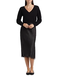 Mis Pieced Layered Midi-Dress