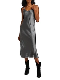 Kaz Wool-Blend Layered Midi-Dress