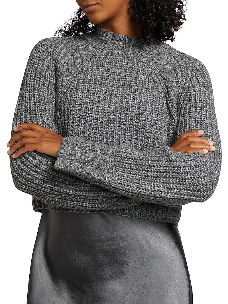 Kaz Wool-Blend Layered Midi-Dress