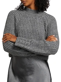 Kaz Wool-Blend Layered Midi-Dress