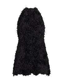 Soiree Season Megan Floral Rosette Halterneck Minidress