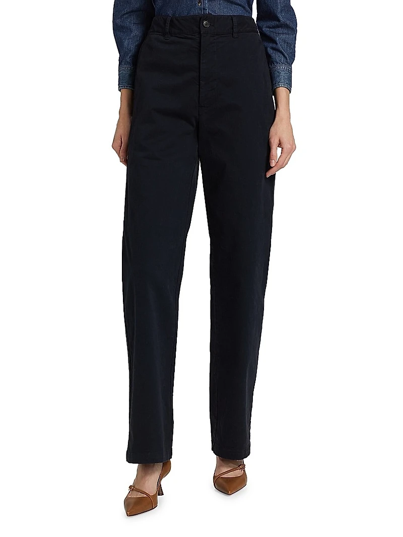 Anna Cotton-Blend Pants