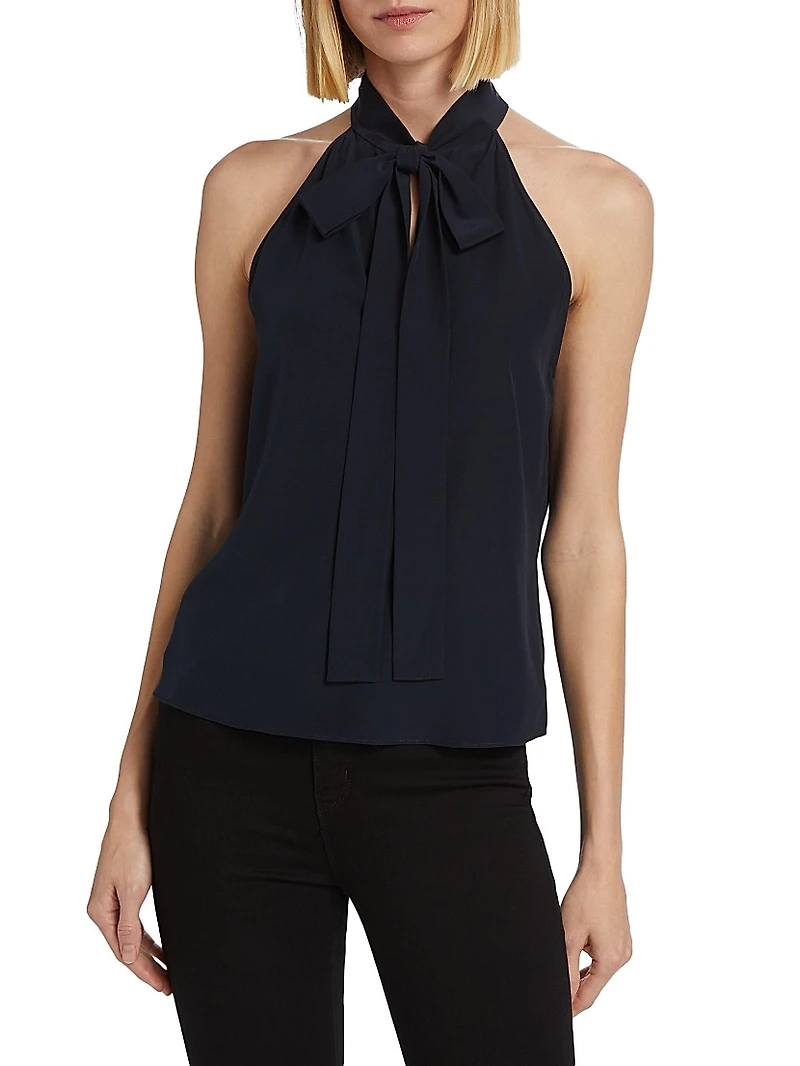 Zelie Silk Halter Top