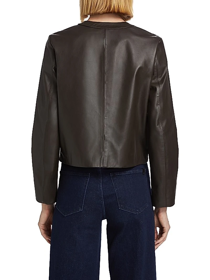 Kitra Leather Crop Jacket