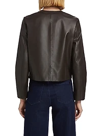 Kitra Leather Crop Jacket