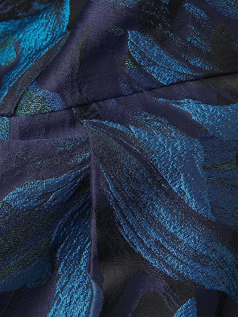 Floral Jacquard Fit & Flare Cocktail Dress