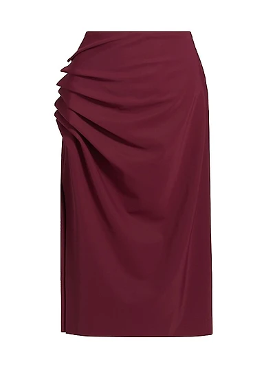 Efeso Pleated Ruffle Midi-Skirt
