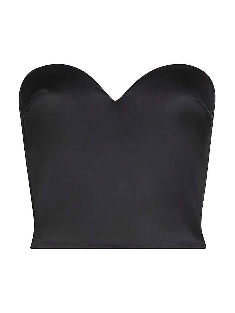 Corchrystele Satin Bustier Top