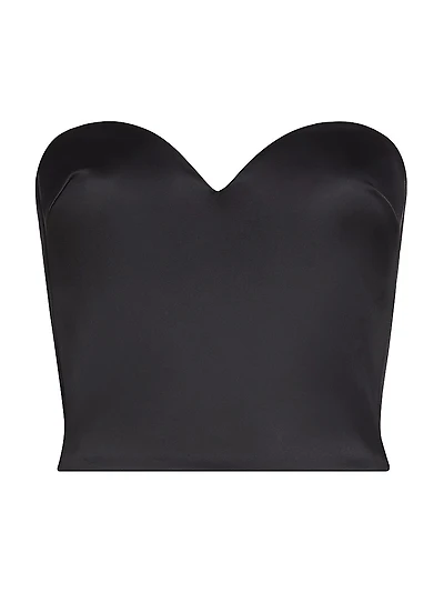 Corchrystele Satin Bustier Top