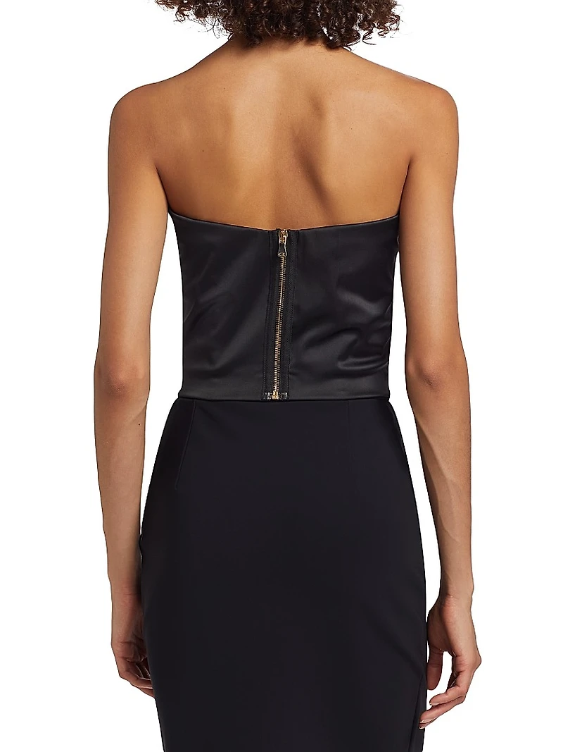 Corchrystele Satin Bustier Top