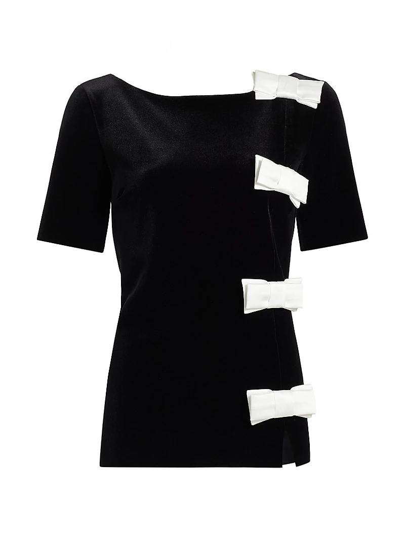Ery Bow Velvet Top