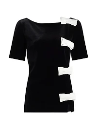 Ery Bow Velvet Top