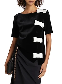 Ery Bow Velvet Top