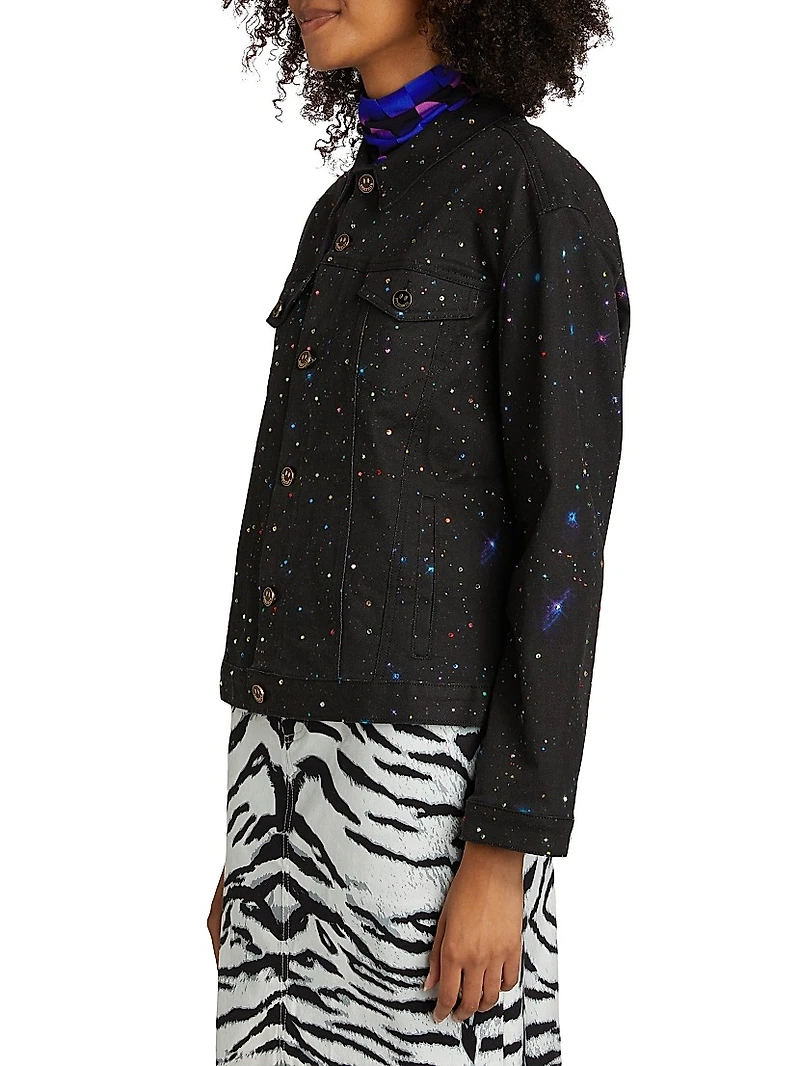 Cosmo Printed Denim Jacket