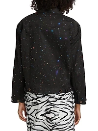 Cosmo Printed Denim Jacket