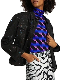 Cosmo Printed Denim Jacket