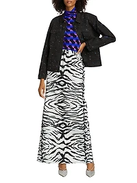 Cosmo Printed Denim Jacket