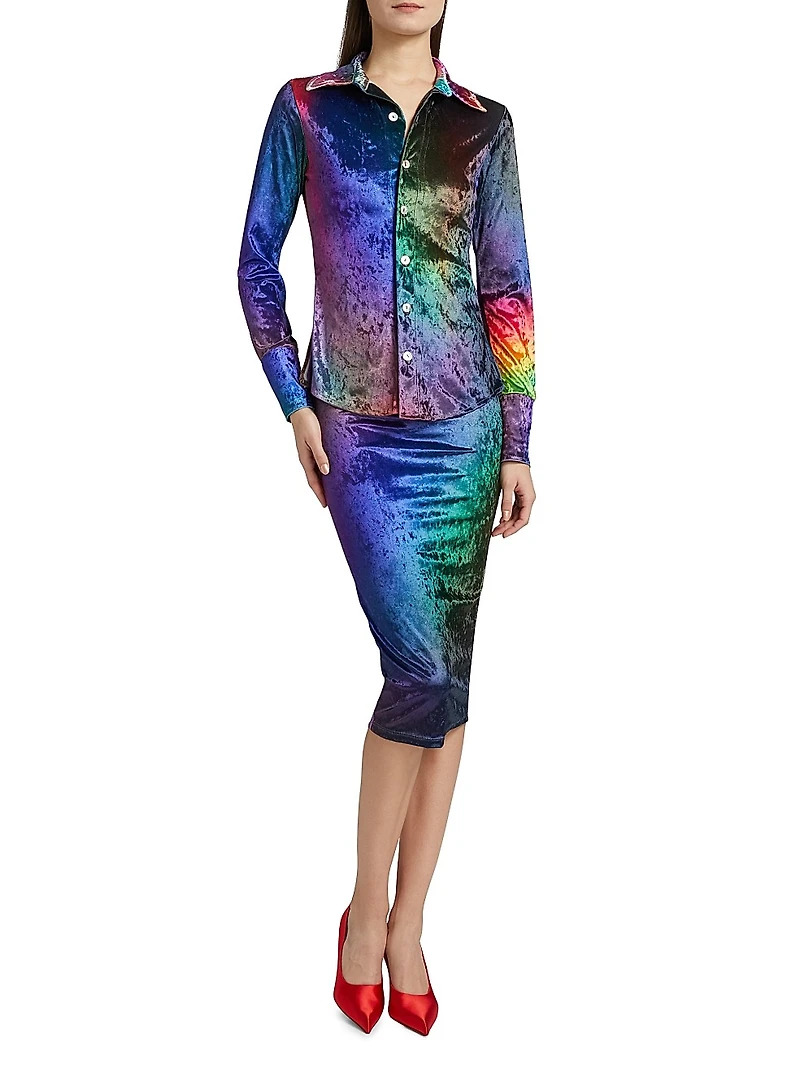 Prism Crushed Velvet Shirt