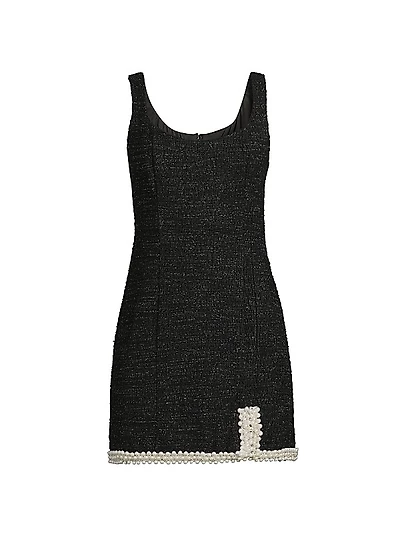 Oleta Embellished Tweed Minidress