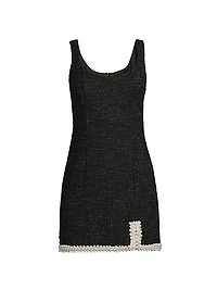 Oleta Embellished Tweed Minidress