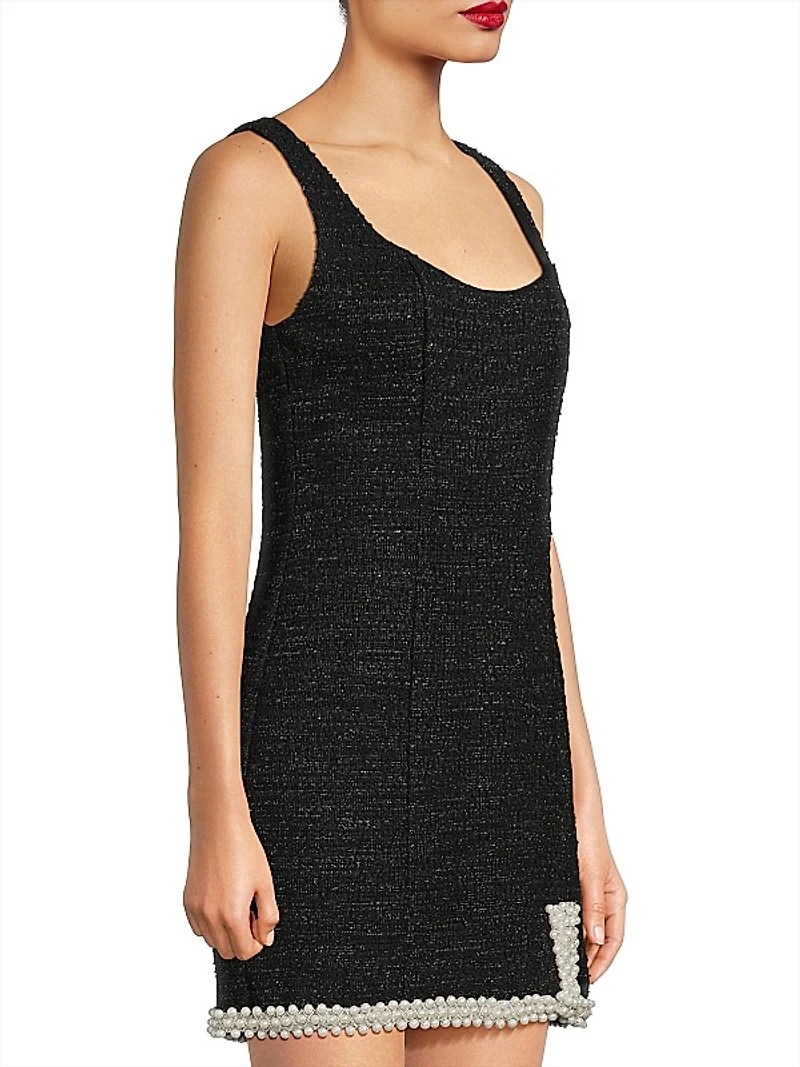Oleta Embellished Tweed Minidress