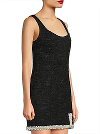 Oleta Embellished Tweed Minidress