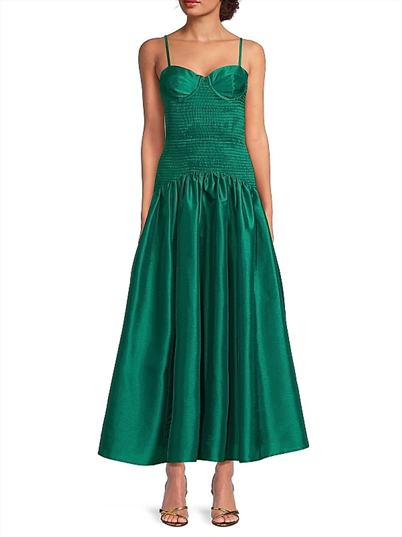 Lietta Shantung Fit & Flare Cocktail Dress