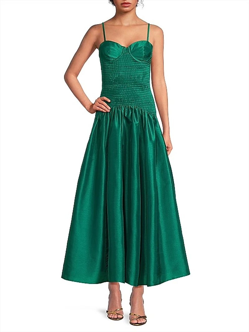 Lietta Shantung Fit & Flare Cocktail Dress