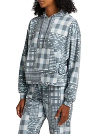 Patchwork Printed Hoodie