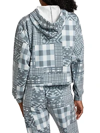 Patchwork Printed Hoodie