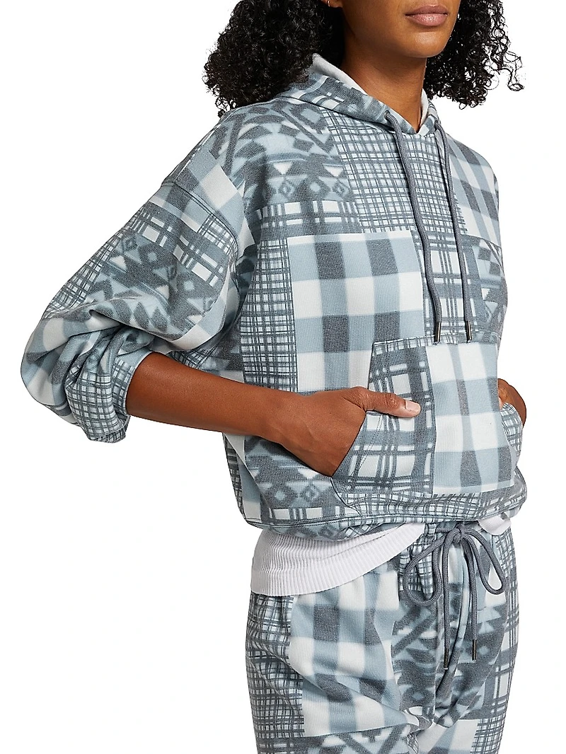 Patchwork Printed Hoodie