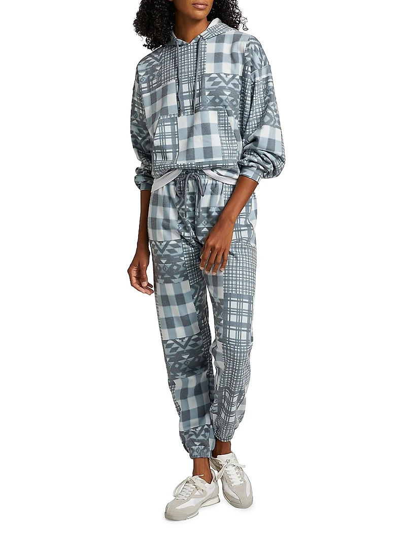 Patchwork Printed Hoodie