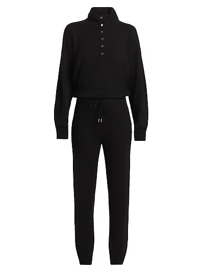 Knit Drawstring-Waist Jumpsuit