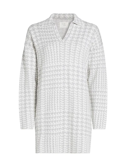 Houndstooth Knit Minidress