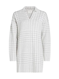 Houndstooth Knit Minidress