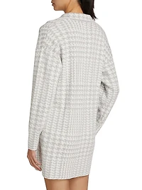 Houndstooth Knit Minidress