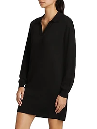 Knit Johnny-Collar Minidress