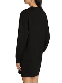 Knit Johnny-Collar Minidress