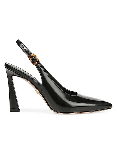 Callie 95MM Leather Slingback Pumps