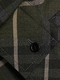 Check Wool-Blend Slim-Fit Shirtdress