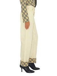 Check Mid-Rise Straight-Leg Jeans