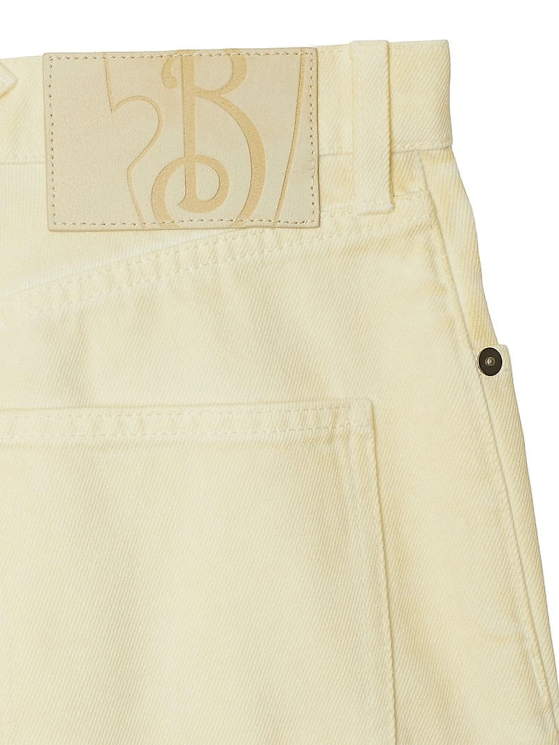 Check Mid-Rise Straight-Leg Jeans