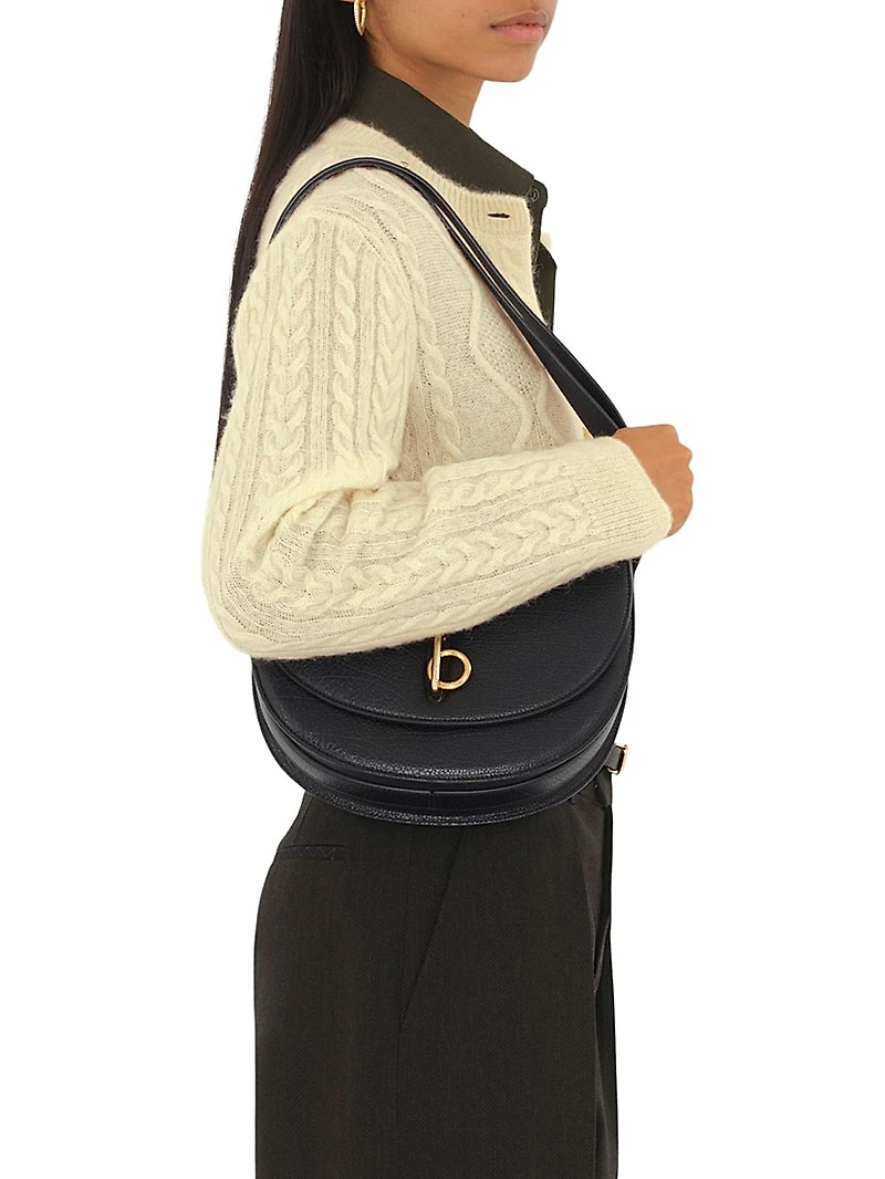 Alpaca Wool-Blend Cable-Knit Crop Cardigan