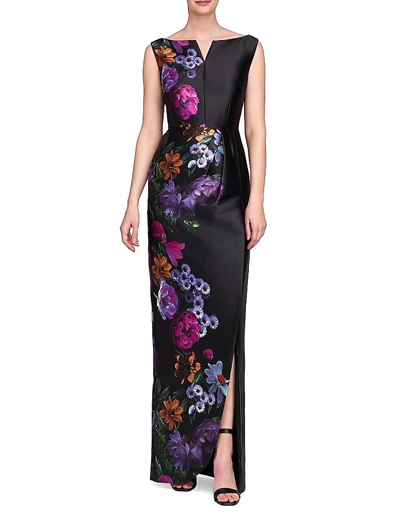 Helene Peony Bouquet Column Gown