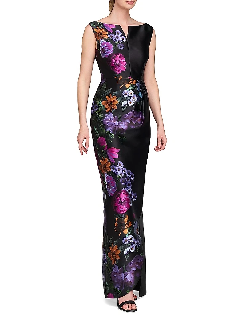 Helene Peony Bouquet Column Gown