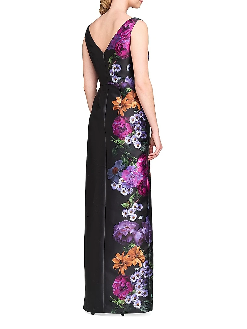 Helene Peony Bouquet Column Gown