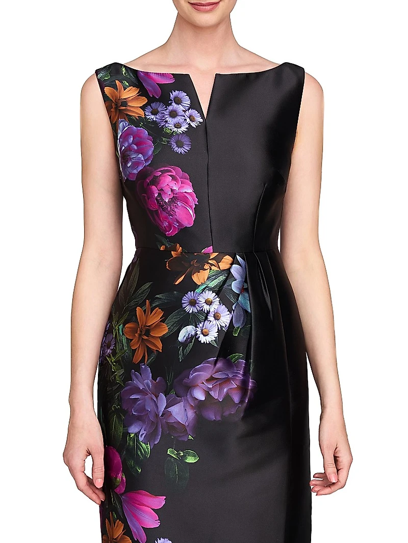 Helene Peony Bouquet Column Gown