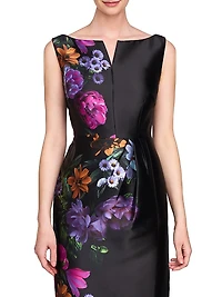 Helene Peony Bouquet Column Gown