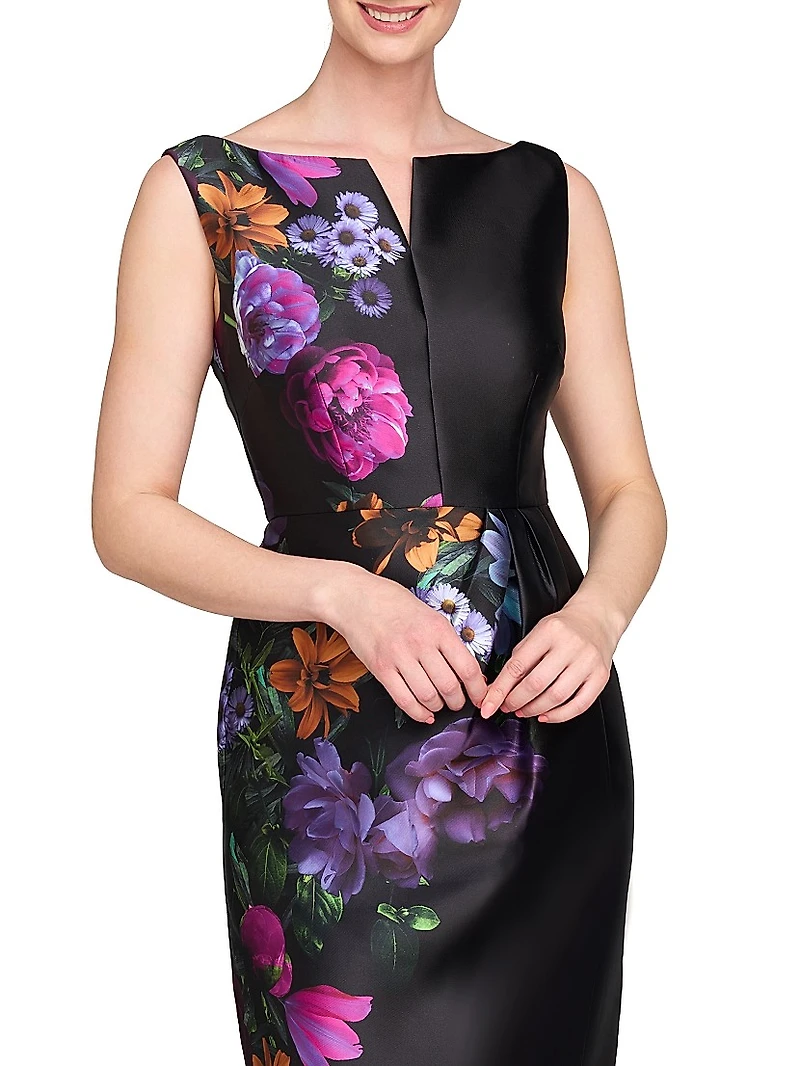 Helene Peony Bouquet Column Gown