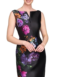 Helene Peony Bouquet Column Gown